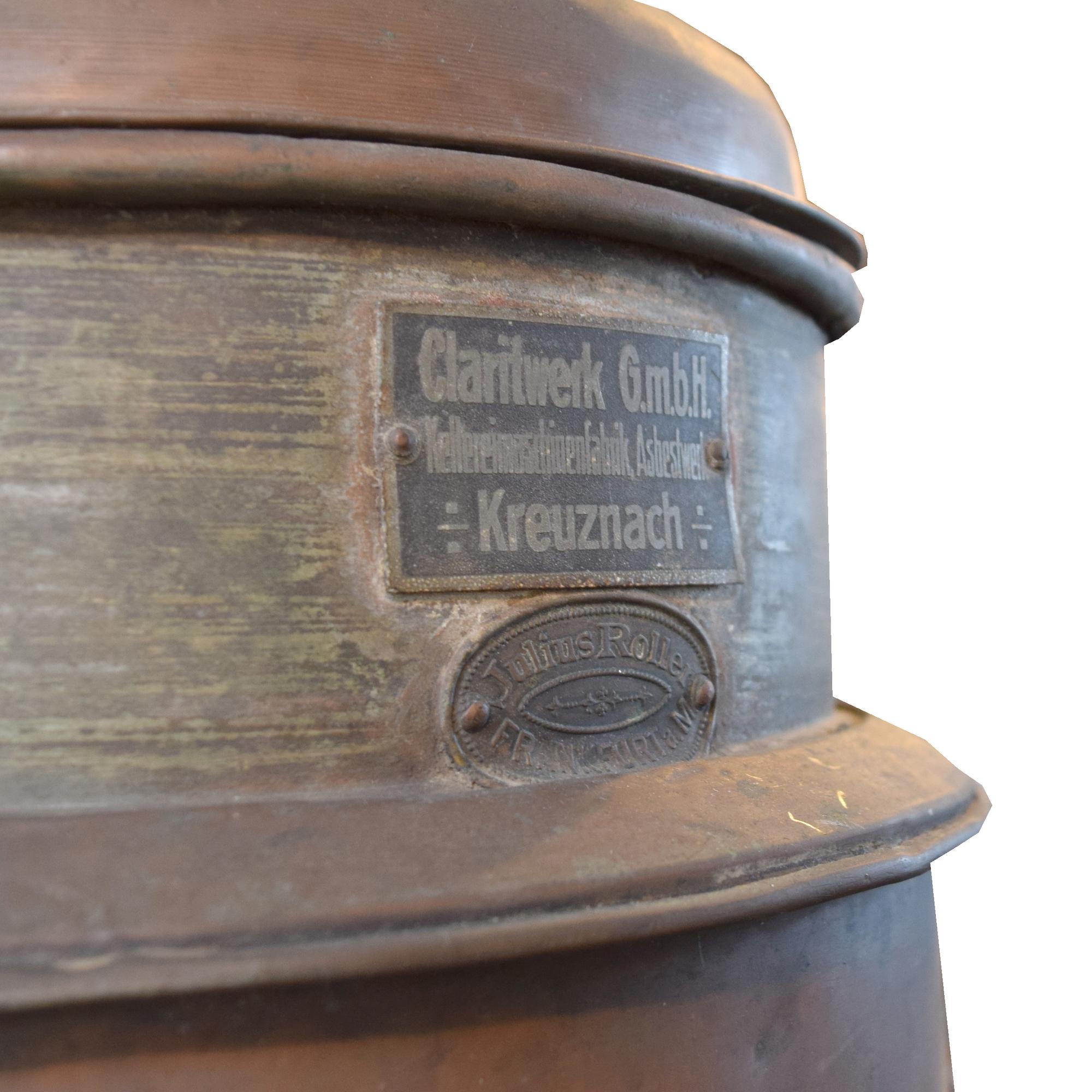 A Copper and Iron Vessel, Lisotto Grappa Distillery 14" W x 17.5" D x 34.5" H — Italy, 20th Century