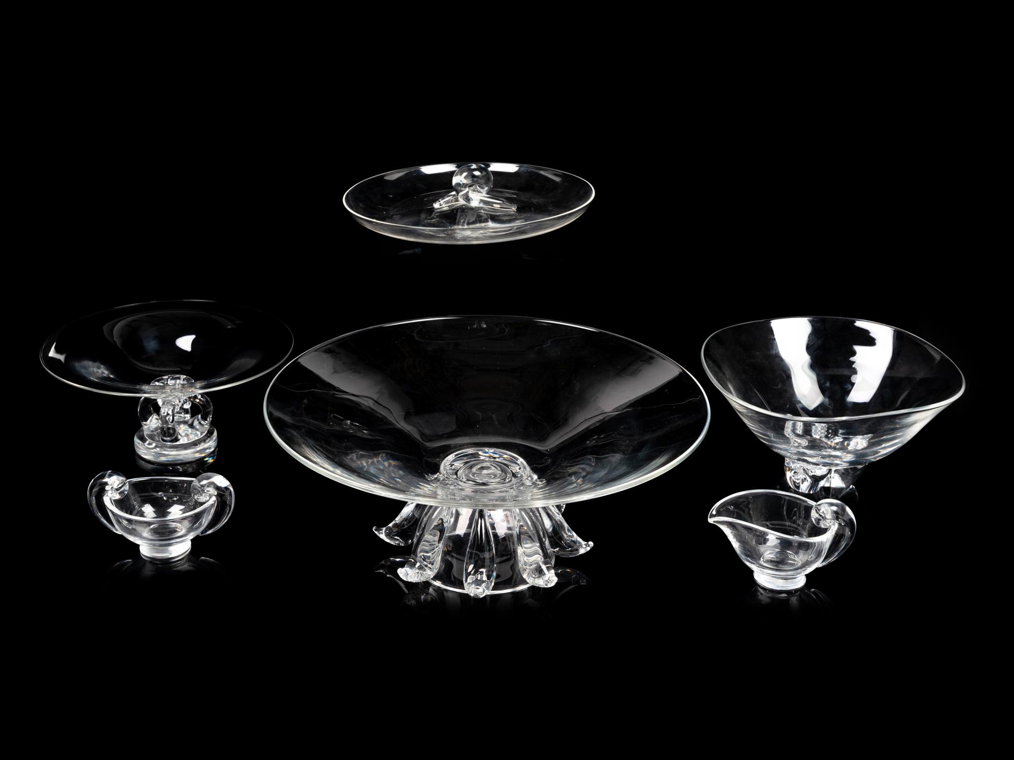 A Group of Steuben Glass Dining Articles
