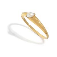 TIFFANY & CO., YELLOW GOLD AND CULTURED PEARL BANGLE BRACELET