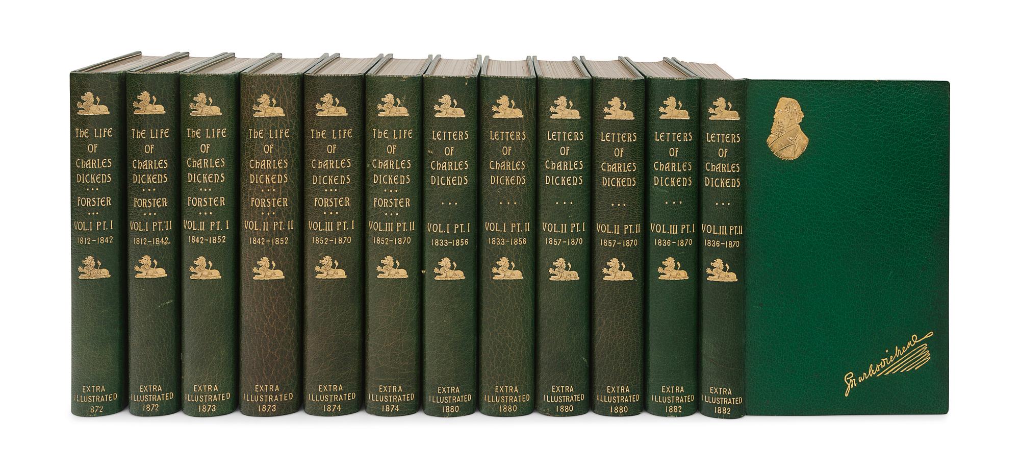 [DICKENS, Charles]. FORSTER, John. The Life of Charles Dickens. London: Chapman and Hall, 1872-1874. -- Letters of Charles Dickens . London: Chapman and Hall, 1880-1882.
