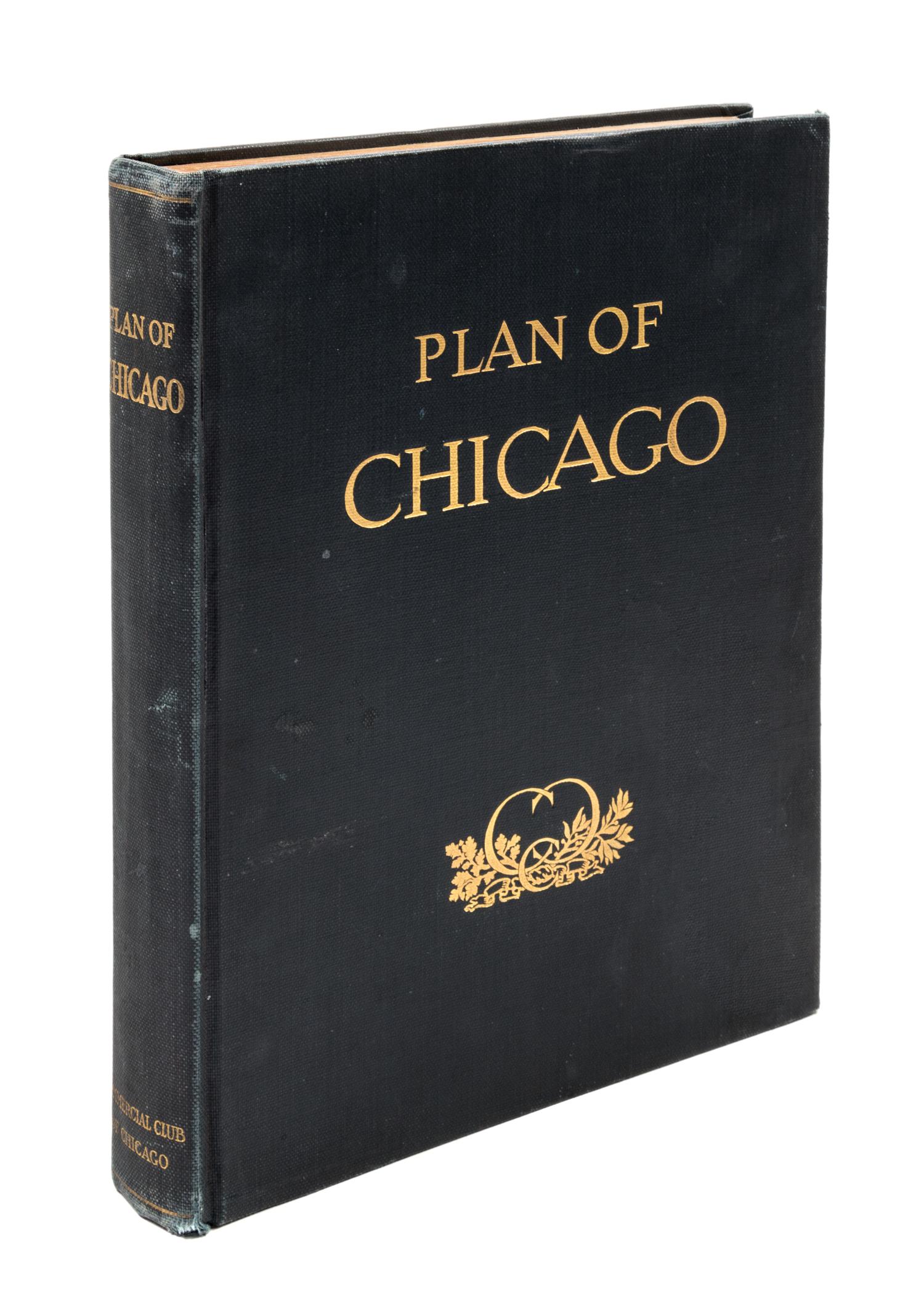 (CHICAGO) BENNETT, EDWARD and BURNHAM, DANIEL. The Plan of Chicago. Chicago, 1909. Limited edition number 720 of 1650.