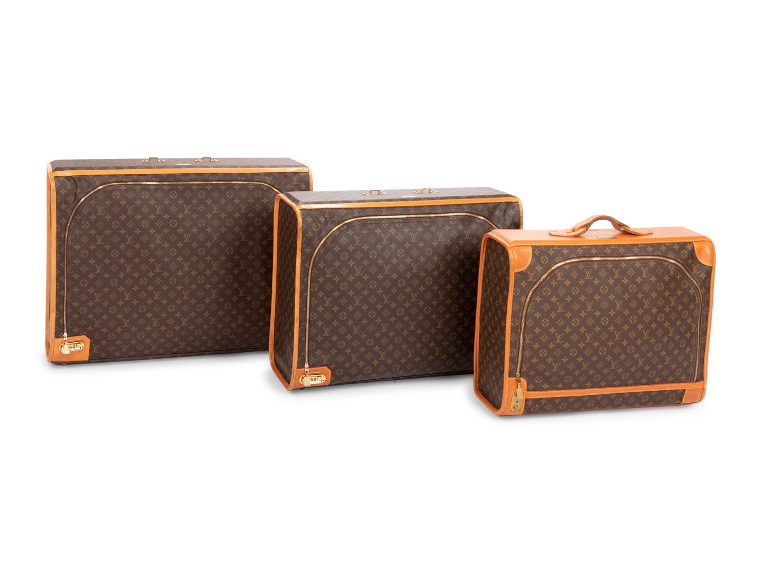Three Louis Vuitton Suitcases, 1970-1980s
