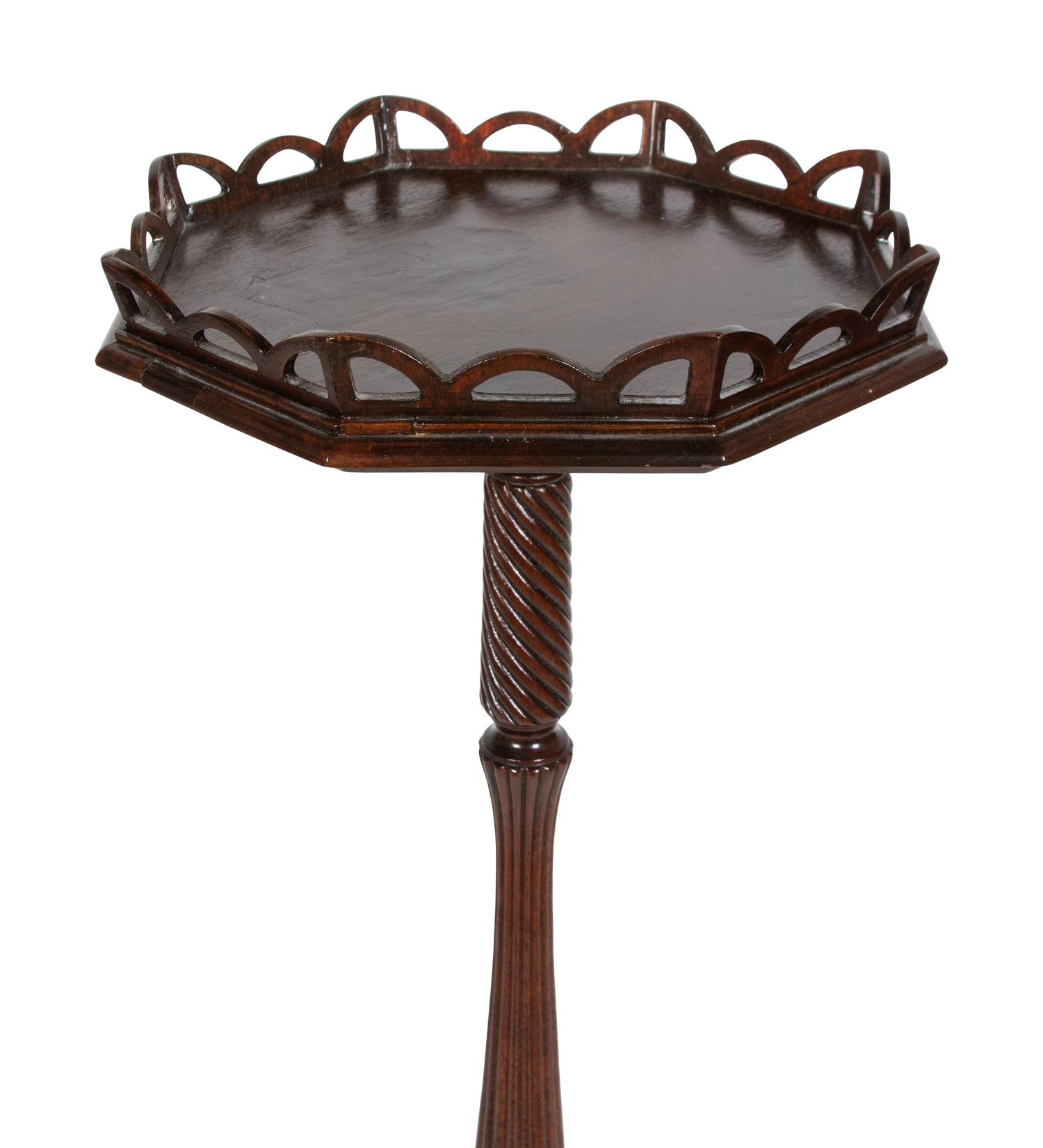 A George III Style Carved Mahogany Plant Stand
