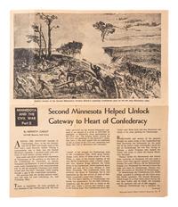[CIVIL WAR]. Judson W. Bishop, 2nd Minnesota Infantry, Civil War archive incl. typed transcription of letters dating from 1861-1865 and related documents.