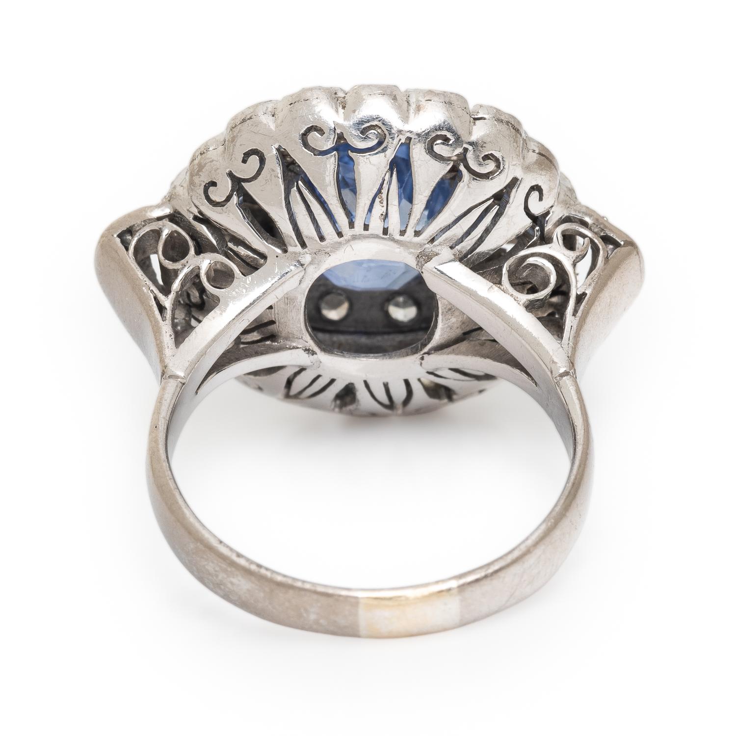 Art Deco, Sapphire and Diamond Ring