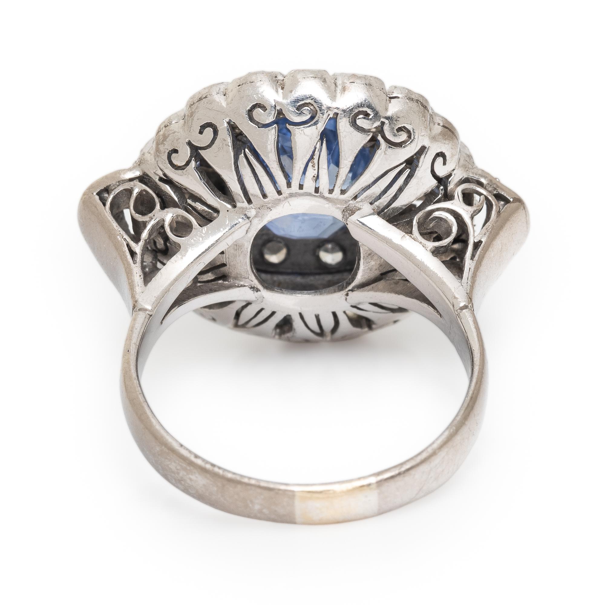 Art Deco, Sapphire and Diamond Ring
