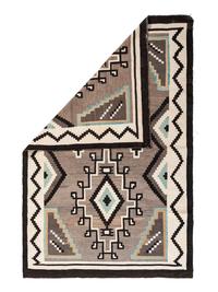 Navajo Two Grey Hills Weaving, with Turquoise Highlights