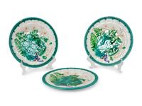 A Group Twelve Majolica Plates