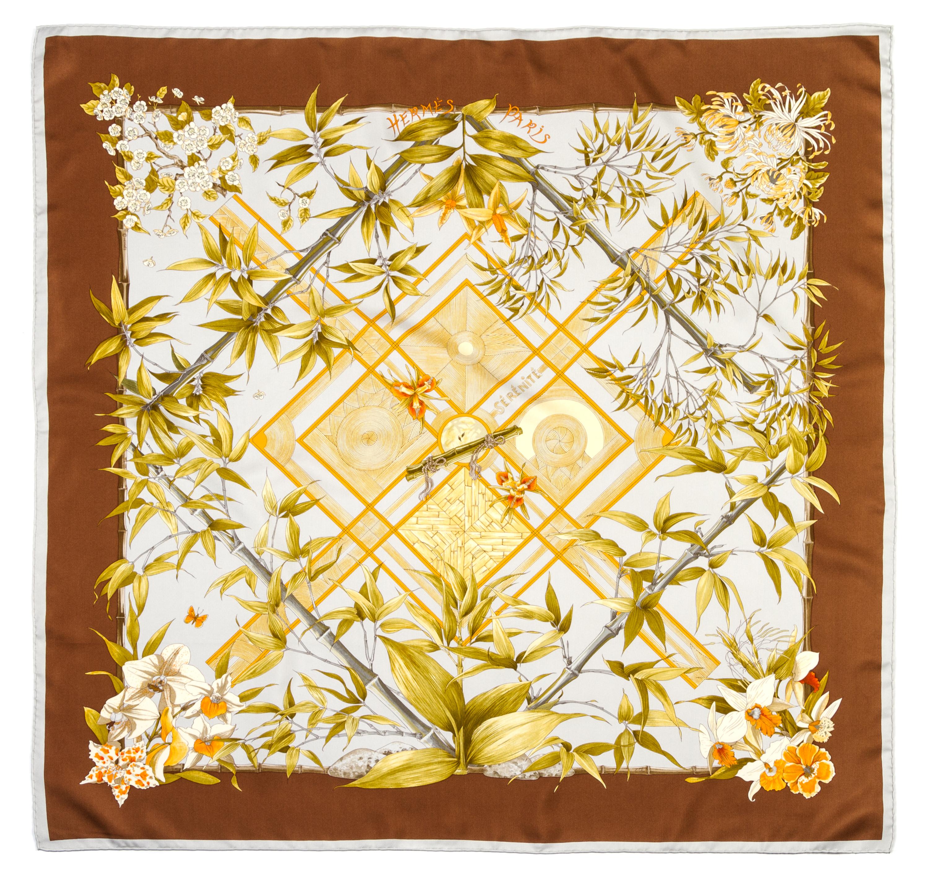 An Hermes Silk Scarf, 35 x 35 inches.