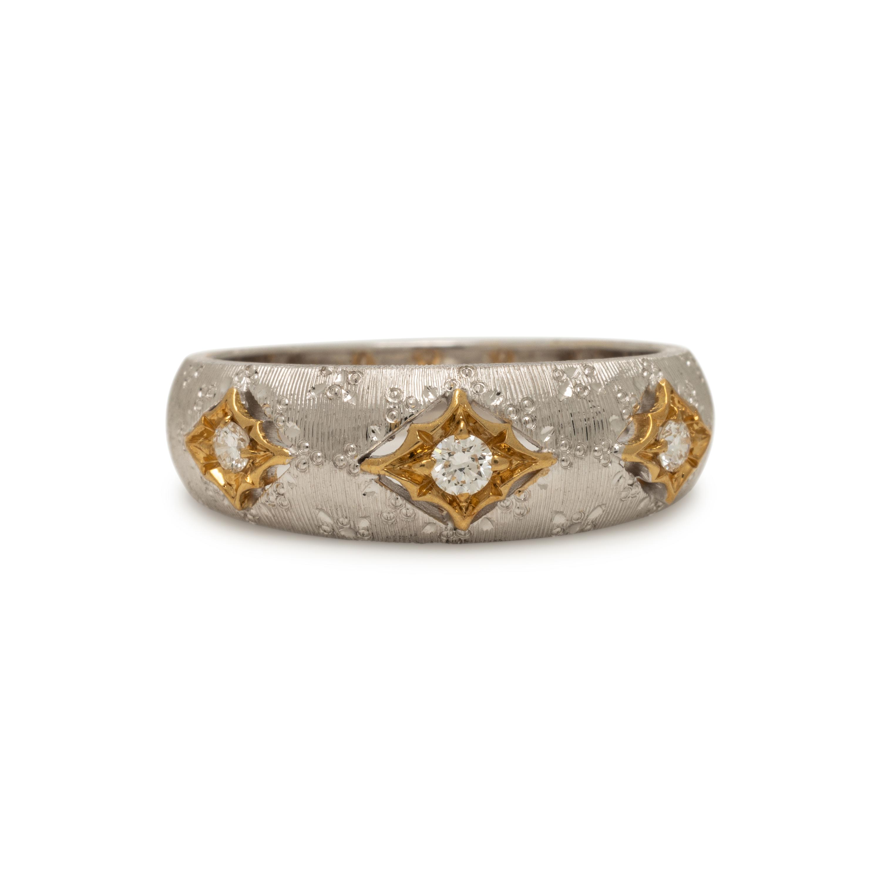 Bicolor Gold and Diamond Band