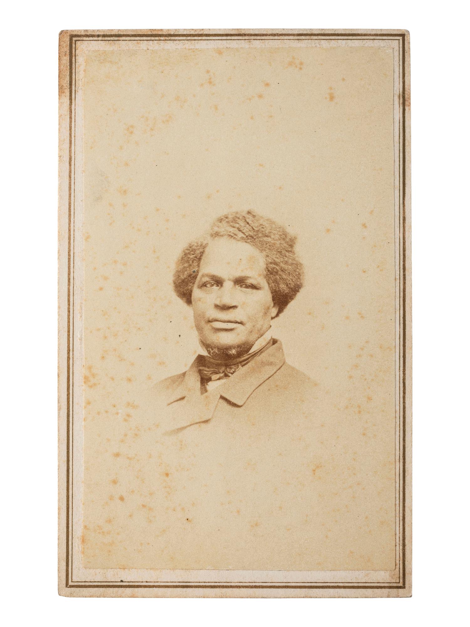 [AFRICAN AMERICANA]. LAZIER, H., photographer. CDV of African American Reverend Jermain Loguen, the "king" or "prince" of the Underground Railroad. Syracuse, NY.