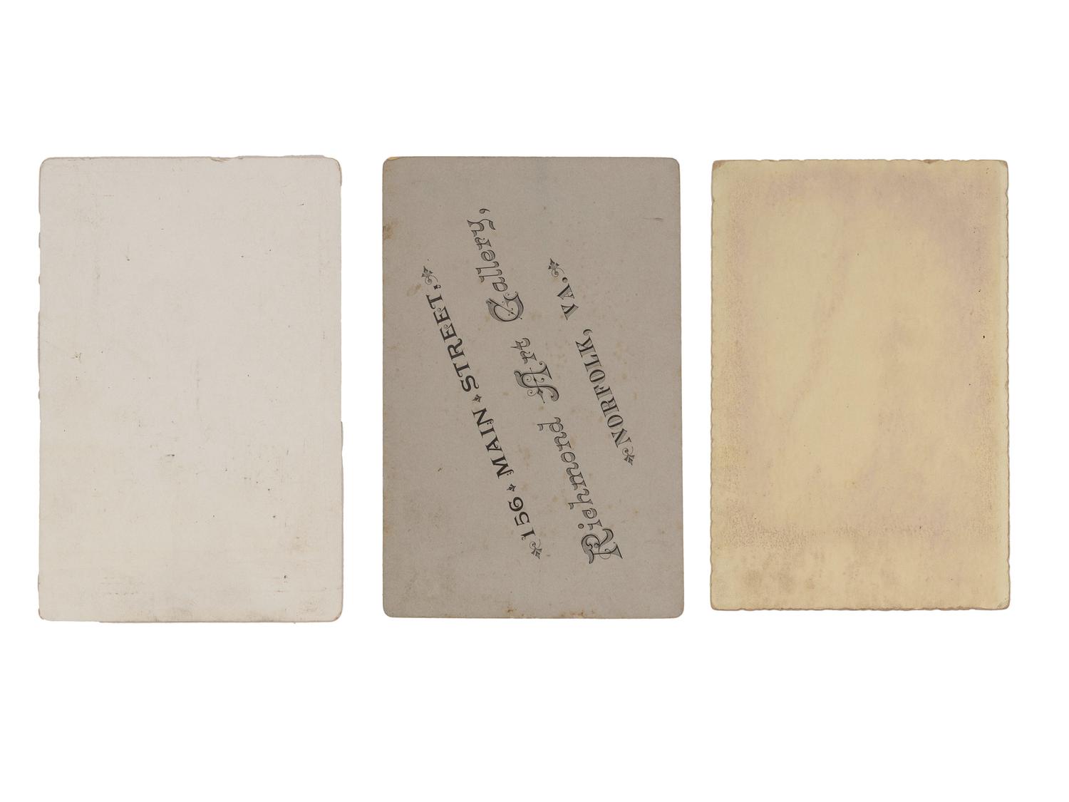 [EARLY PHOTO] 9 cabinet cards of African American subjects, incl. possible clergyman from Virginia.