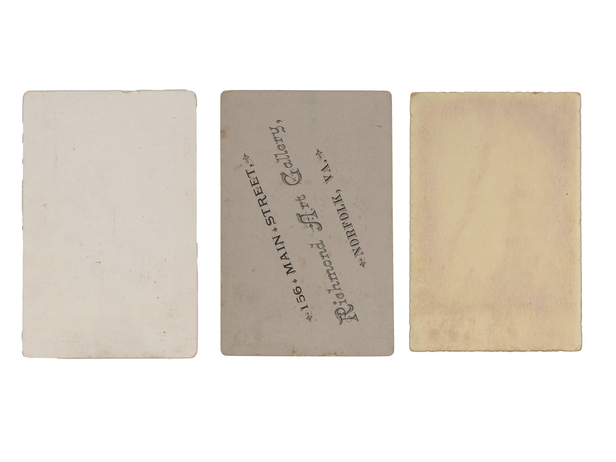 [EARLY PHOTO] 9 cabinet cards of African American subjects, incl. possible clergyman from Virginia.