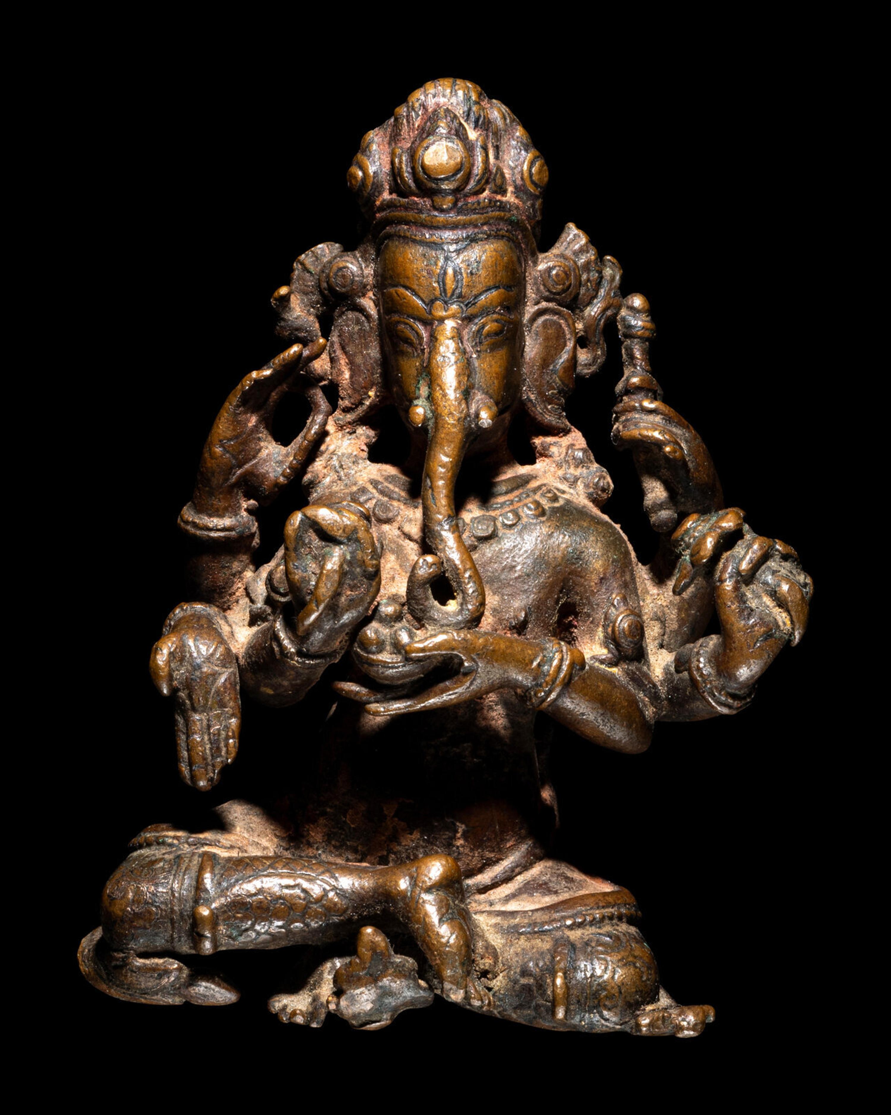 Five Nepalese Bronze Figures of Deities