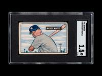A 1951 Bowman Mickey Mantle Rookie Baseball Card No. 253 (SGC 1.5)
