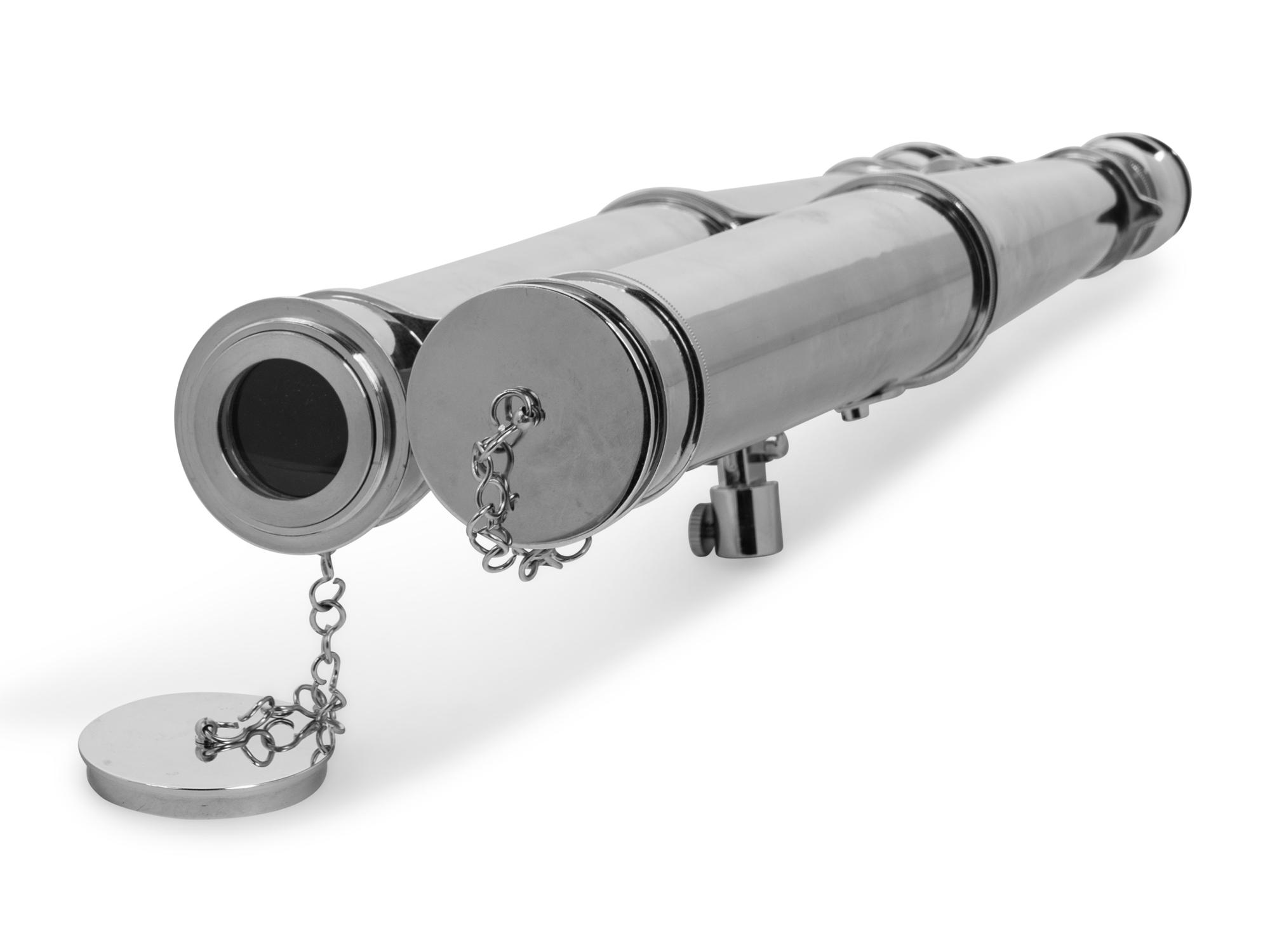 A Floor-Standing Nickel-Plated 'Admiral's' Binoculars