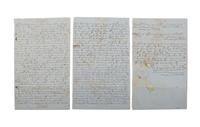[SLAVERY & ABOLITION]. Manuscript marriage indenture describing the division of enslaved. Macon County, Alabama, 3 May 1852.