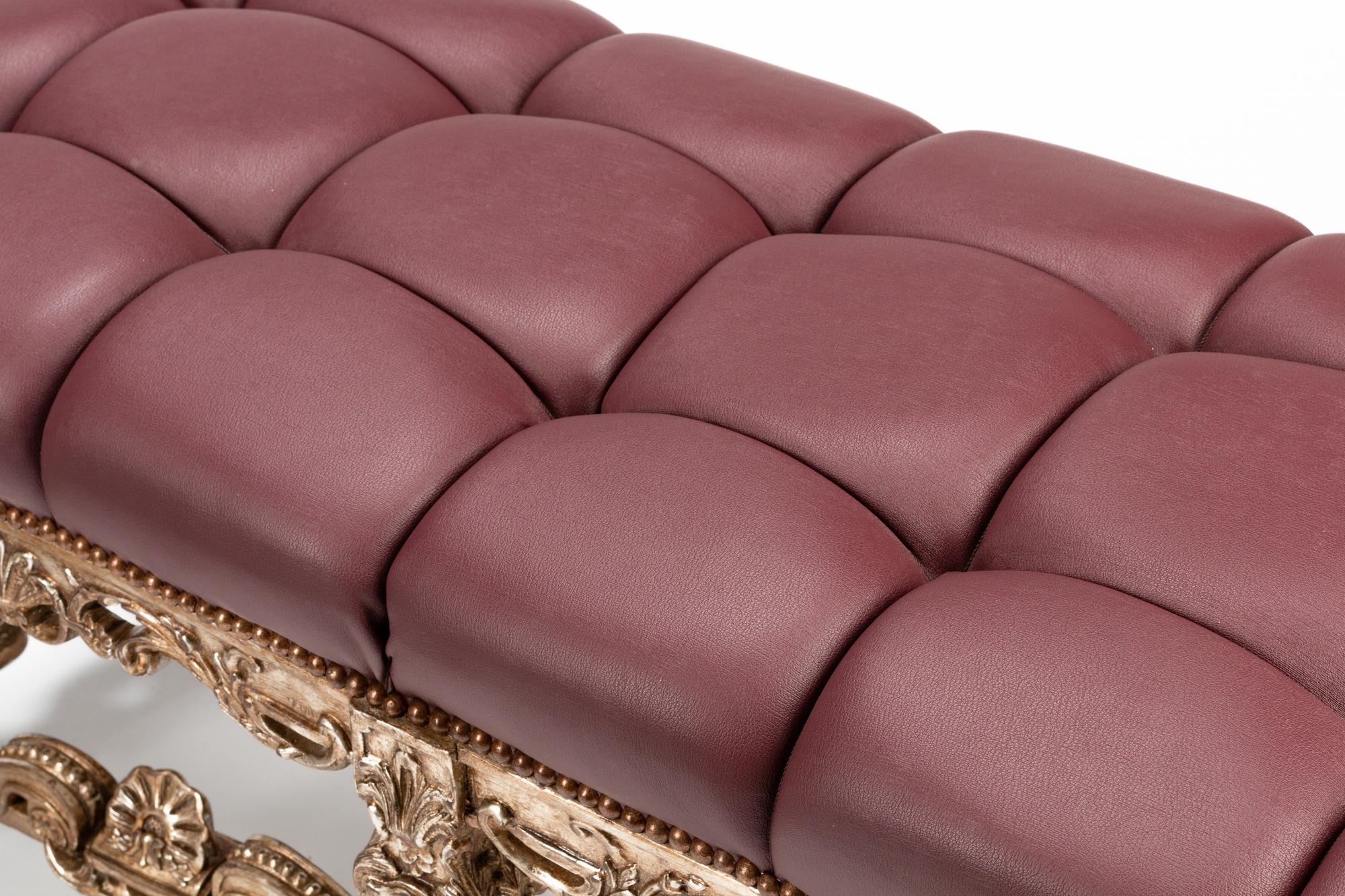 A Pair of Italian Baroque Style Silvered Wood Benches