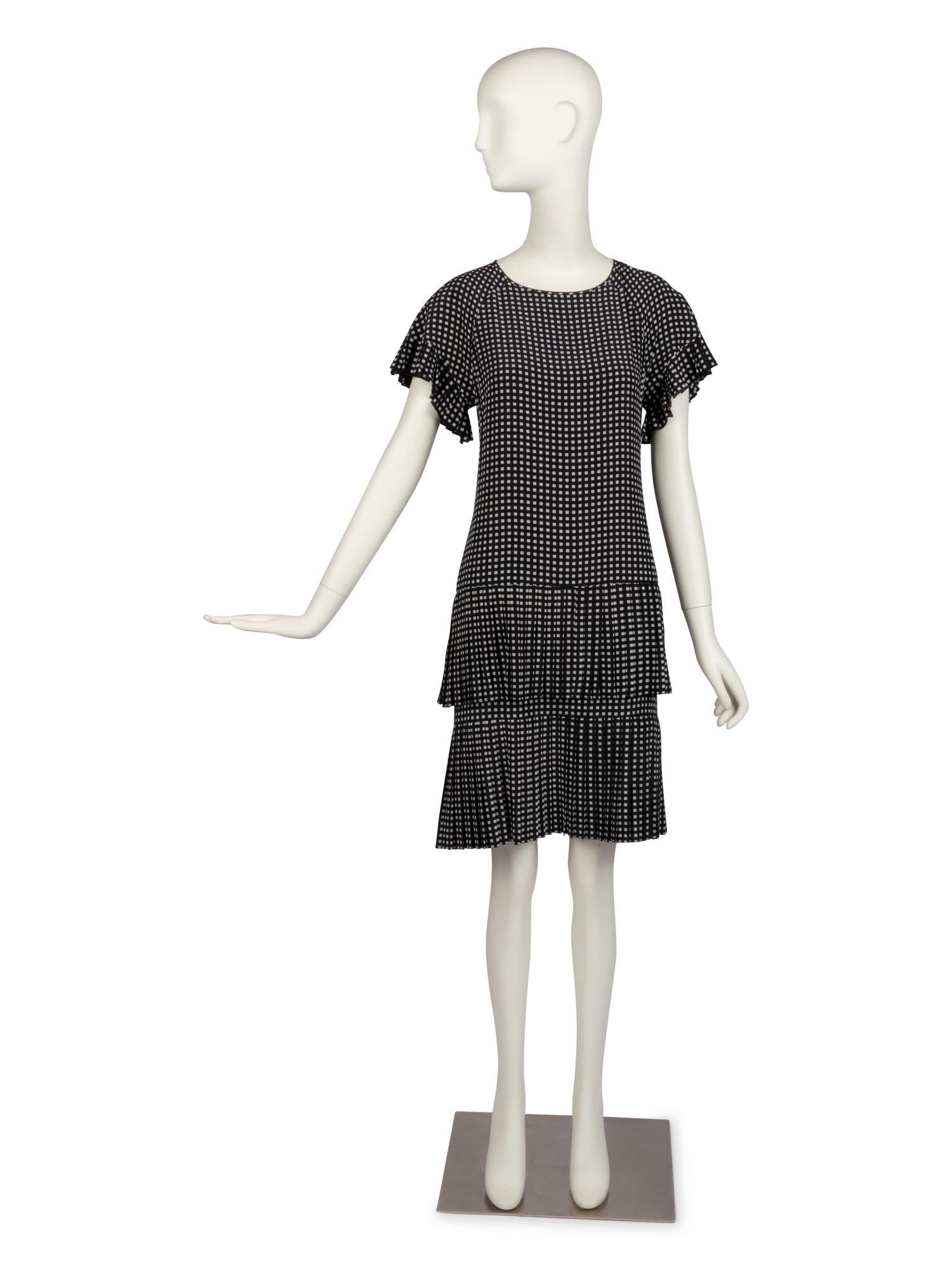 Karl Lagerfeld for Chloé Pleated Silk Dress, 1980