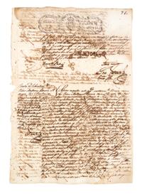 (CUBA) Six documents relating to the Chinese slave trade in Cuba.