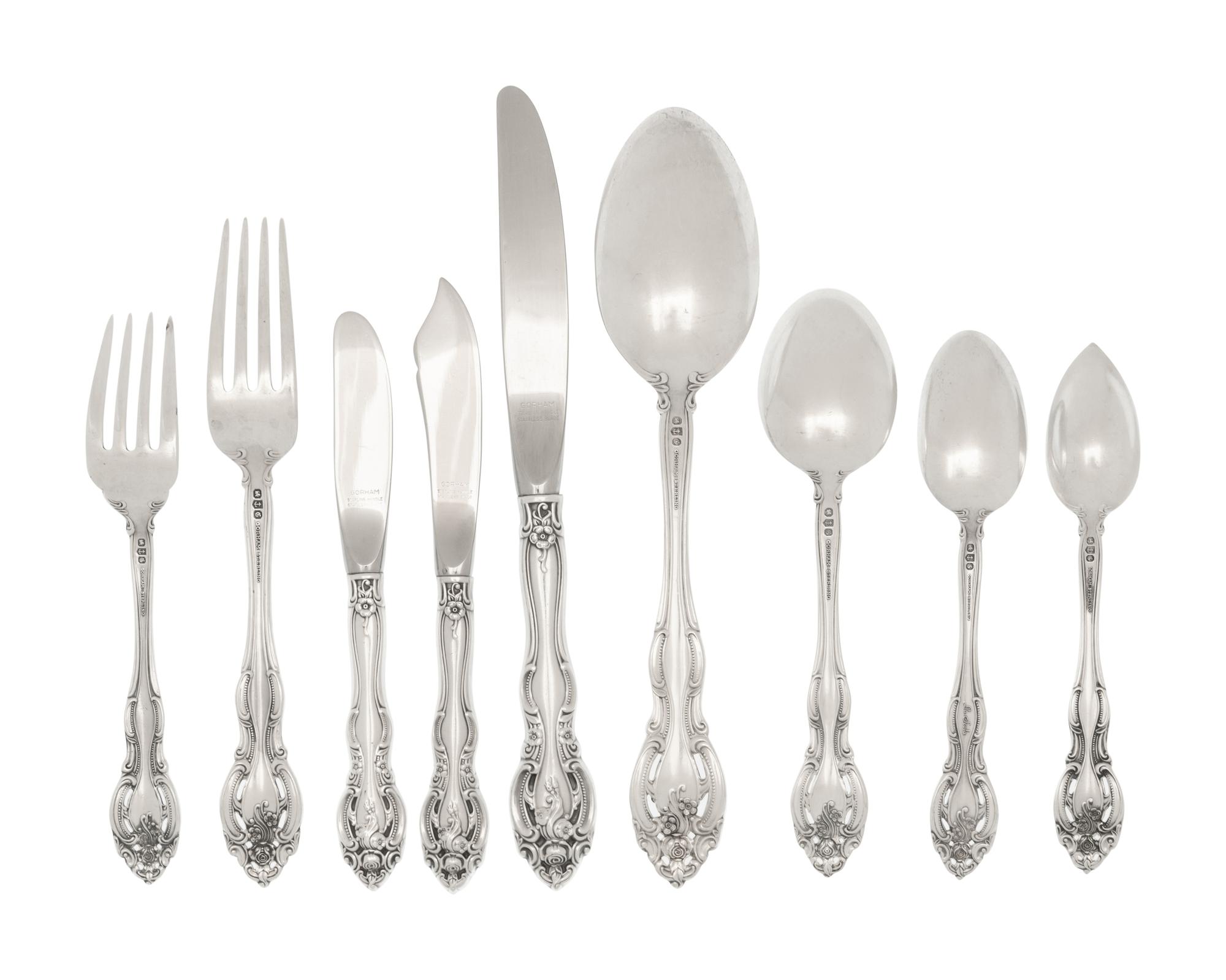 An American Silver Flatware Service