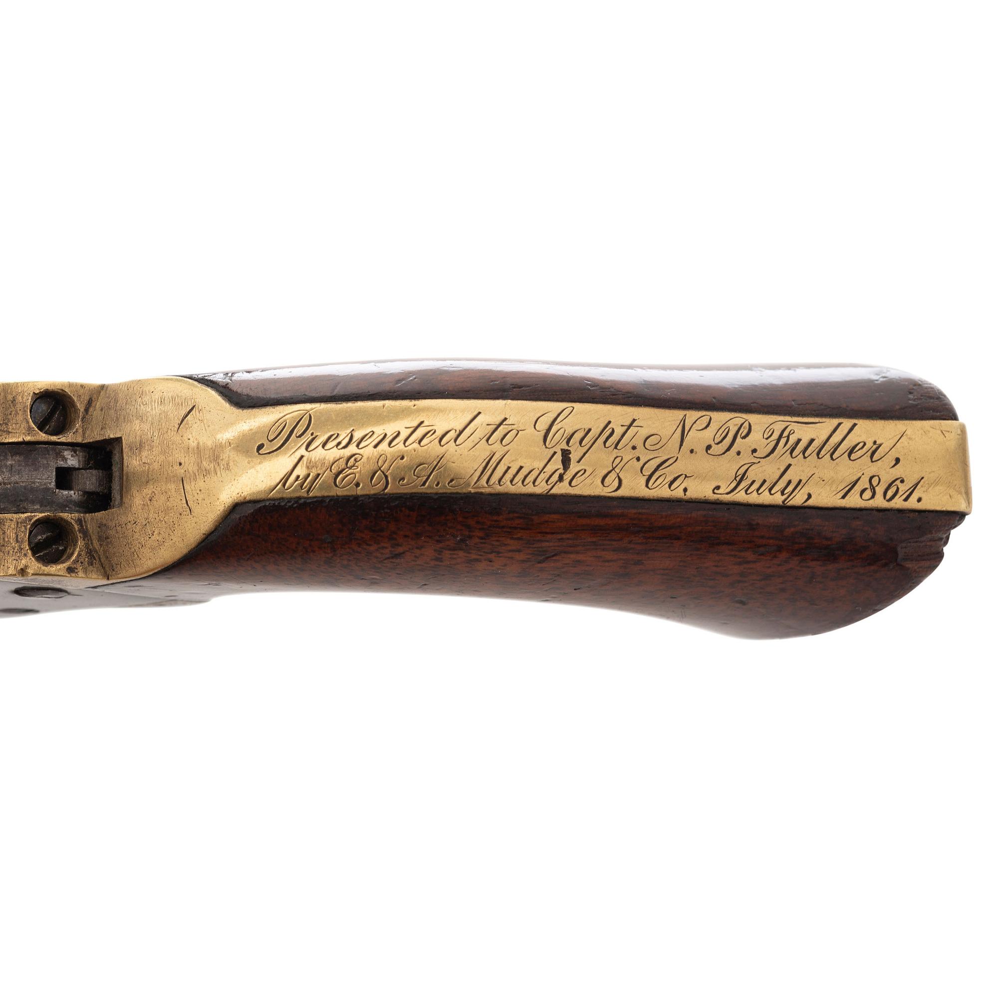 Colt Model 1849 Pocket Revolver Inscribed to Captain N.P. Fuller 17th Massachusetts Infantry and 2nd Massachusetts Heavy Artillery