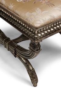 A Pair of Louis XVI Style Silvered Wood Benches