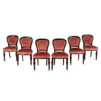 A Set of Six English Mahogany Dining Chairs