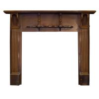 A Mahogany Half Mantel 65" W x 10" D x 55" H — England, Circa 1880