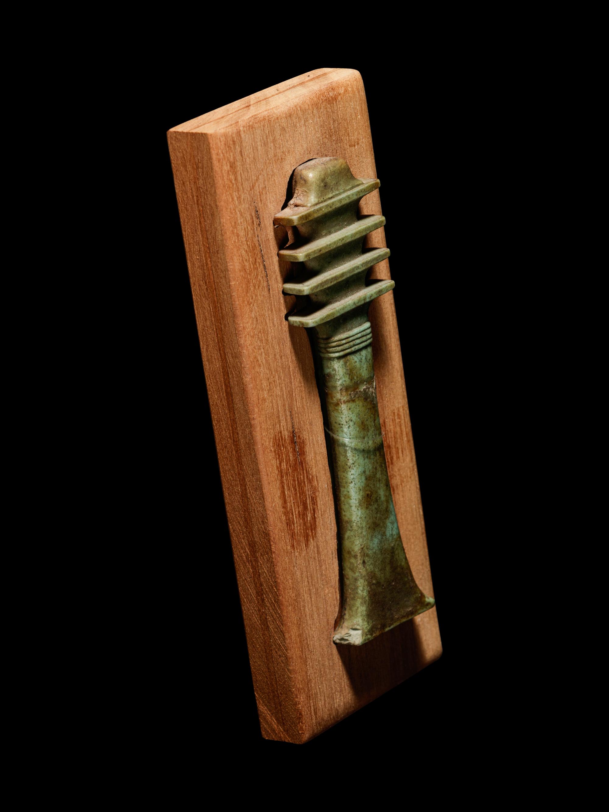 An Egyptian Faience Djed Pillar