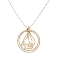 YELLOW GOLD AND DIAMOND SCULPTURAL PENDANT NECKLACE