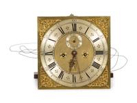 A Queen Anne Ash, Yew and Walnut Longcase Clock