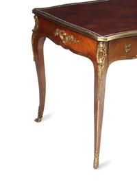 A Louis XV Style Gilt-Bronze Mounted Mahogany Bureau Plat