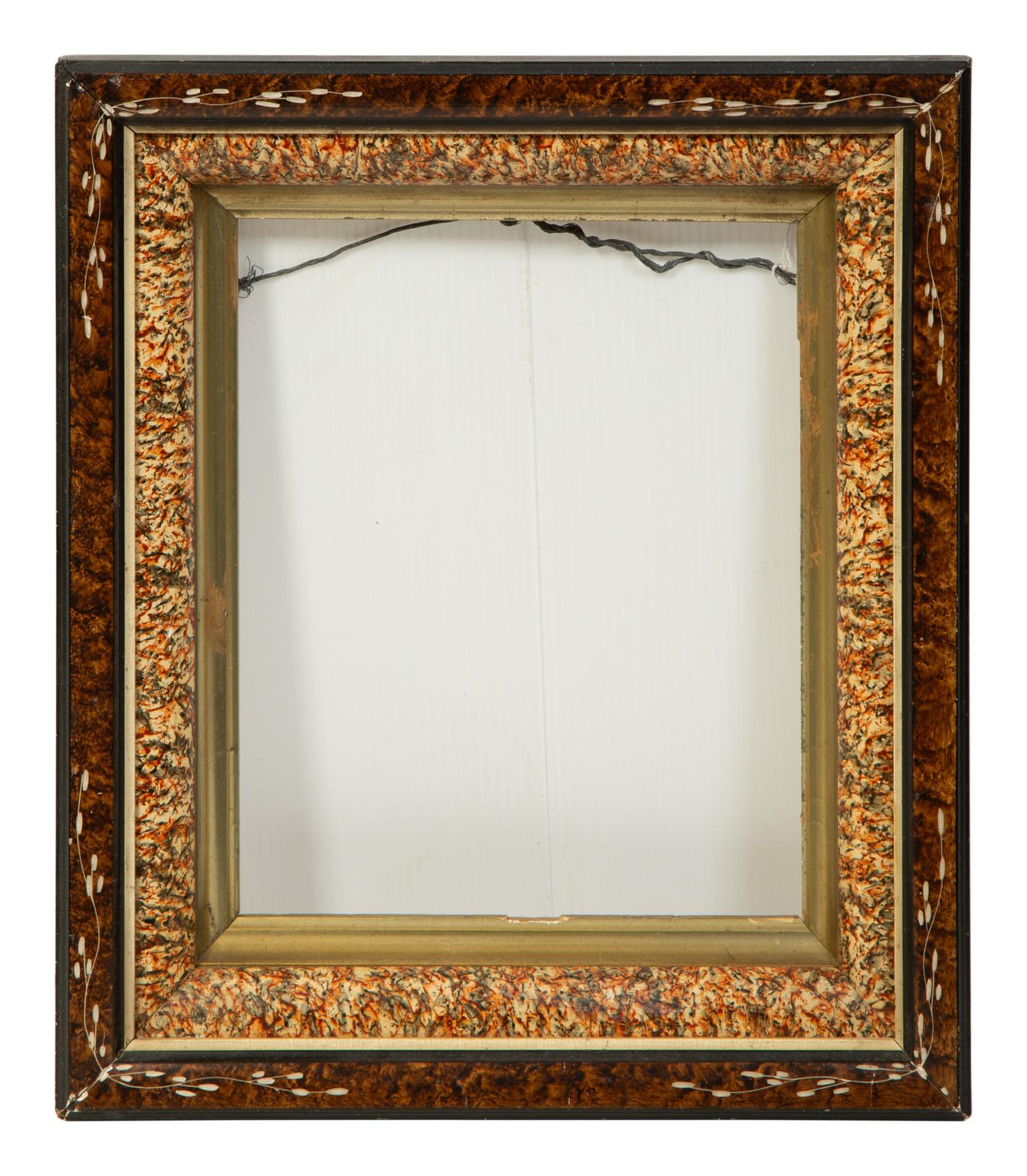 A Collection of Seven Painted and Faux-Tortoise Frames — EARLY 20TH CENTURY
