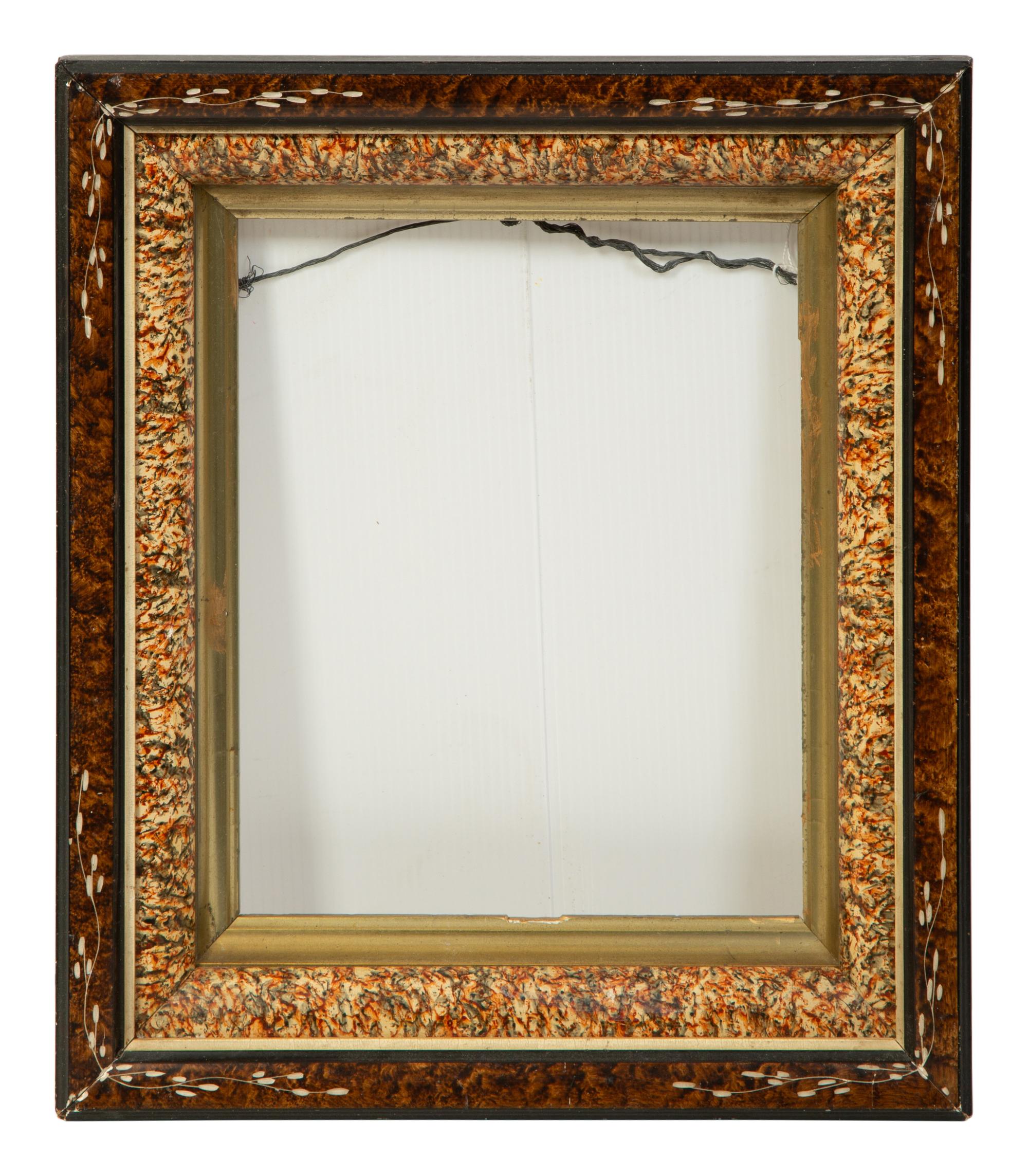 A Collection of Seven Painted and Faux-Tortoise Frames — EARLY 20TH CENTURY