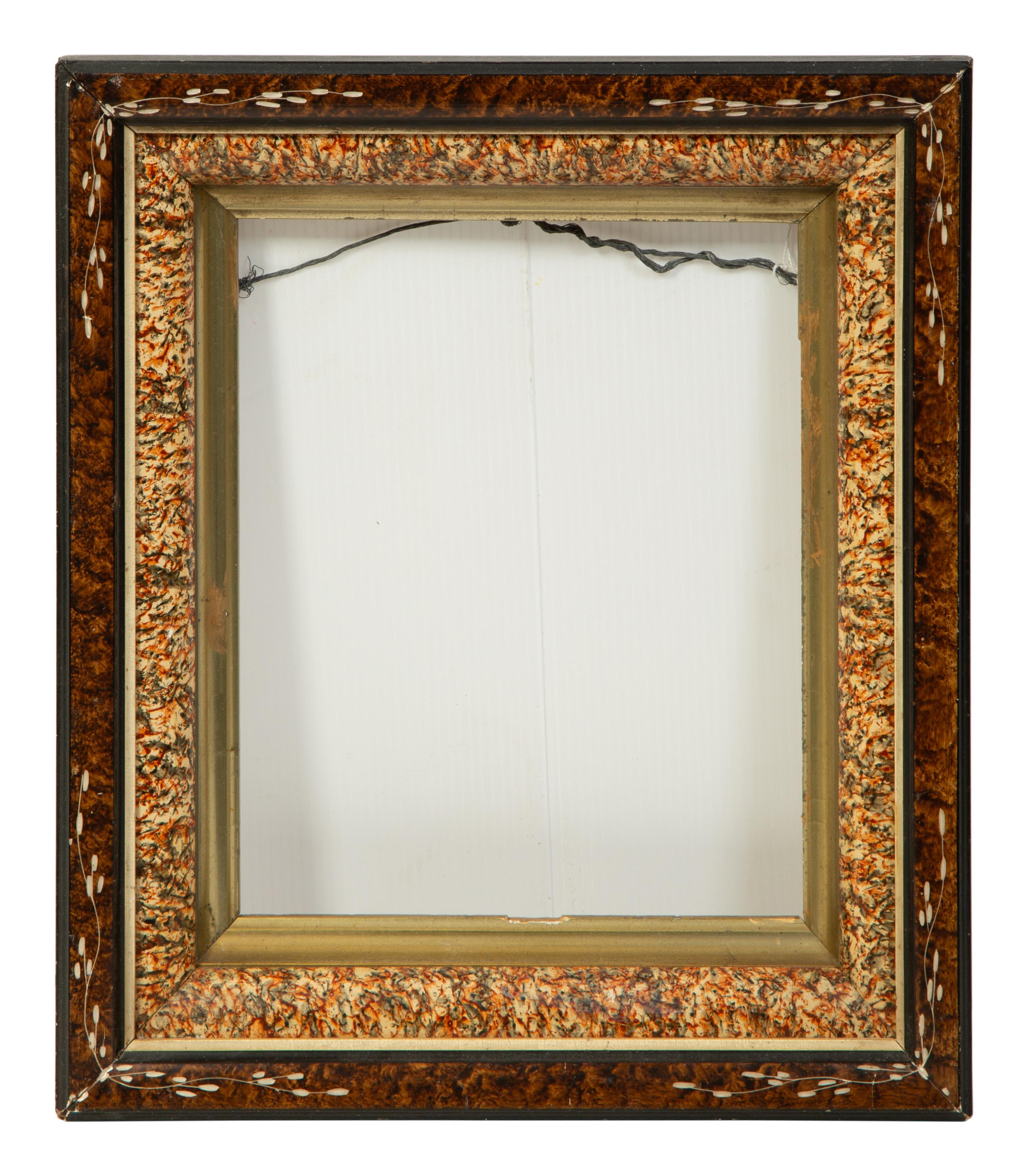 A Collection of Seven Painted and Faux-Tortoise Frames — EARLY 20TH CENTURY