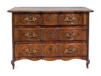 A Provincial Louis XV Walnut Commode