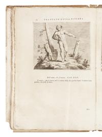 DA VINCI, Leonardo (1452-1519). Trattato Della Pittura...si sono giunti Tre Libri della Pittura, ed il Trattato della Statua di Leon Battista Alberti, colla Vita del medesimo . Naples: Francesco Ricciardo for Niccola & Vincenzo Rispoli, 1733.
