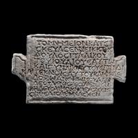 A Roman Marble Funerary Panel with Greek Inscription