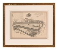 A Set of Ten Topographical Engravings in Giltwood Frames
