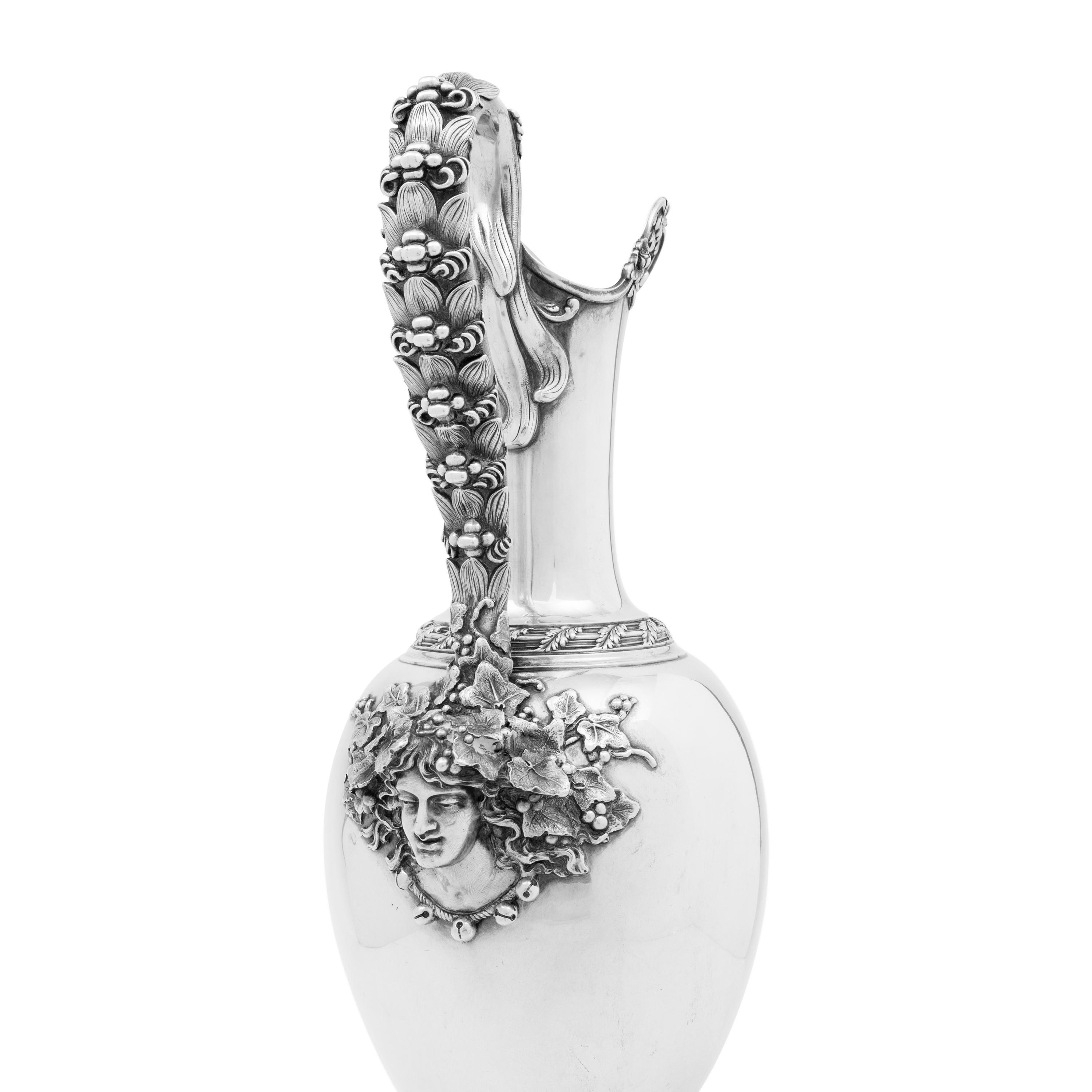A Tiffany and Co. Silver Wine Ewer