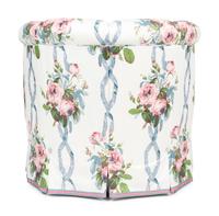 A Custom Barrel-Back Armchair with Chintz Upholstery by Jonas New York