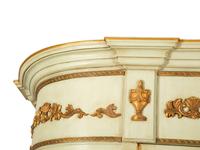 An Empire Style Painted and Parcel Gilt Vitrine Cabinet