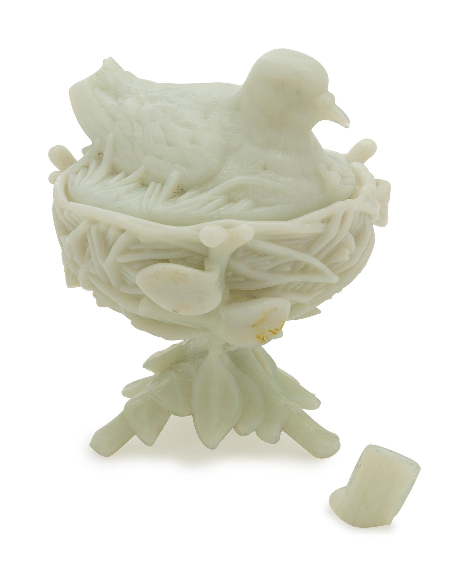 An American Molded Glass Covered Dish