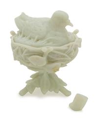 An American Molded Glass Covered Dish