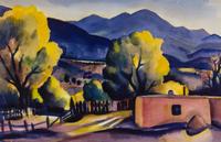 Gene Kloss, (American, 1903–1996), Landscape Scene