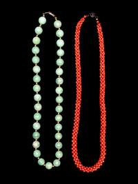 Two Chinese Beaded Necklaces