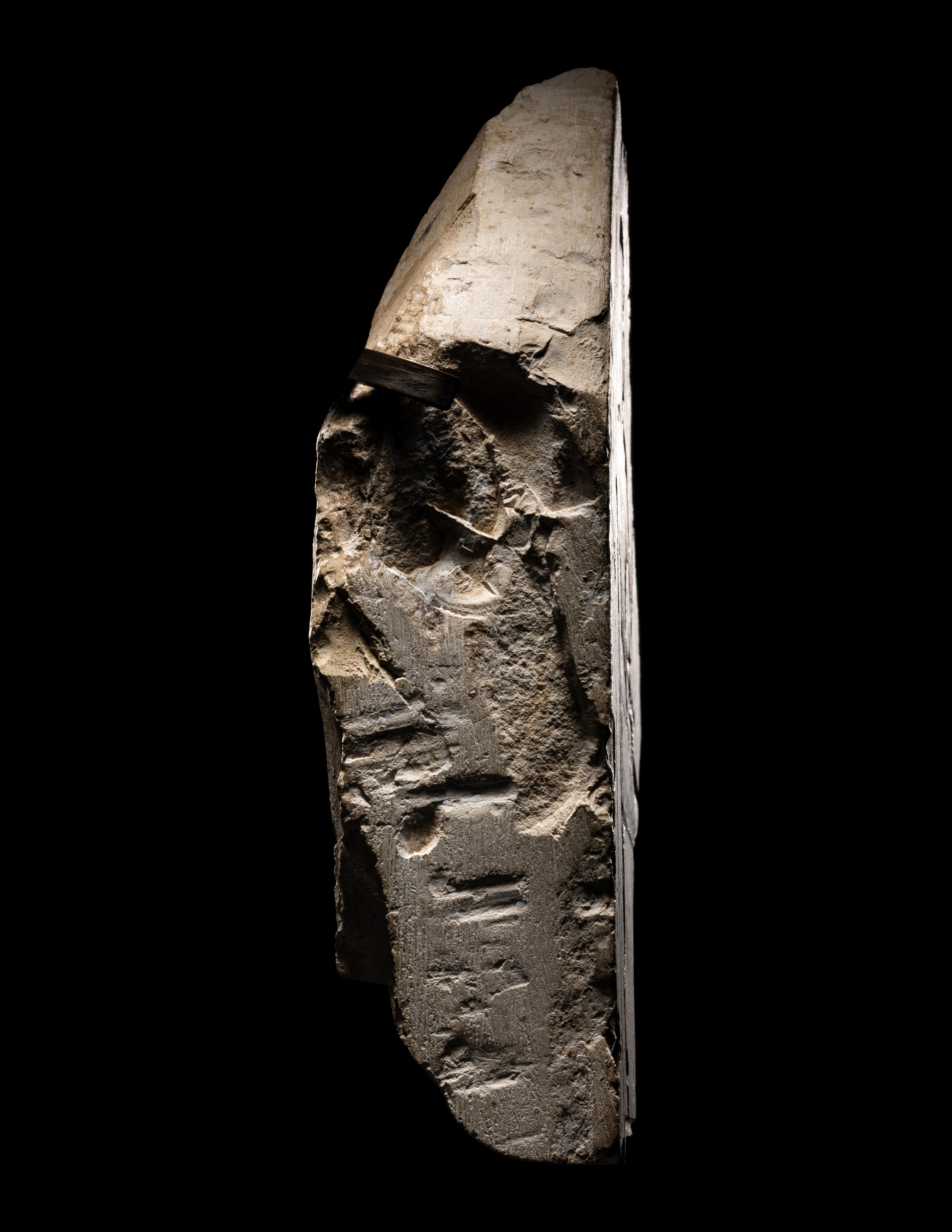 An Egyptian Painted Limestone Stele of Simut, Second Prophet of Amun