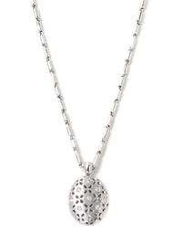 An 18 Karat White Gold, Diamond and Ruby Locket with Chain, Roberto Coin, 10.20 dwts.