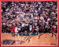 A Michael Jordan Signed Autograph Chicago Bulls "Last Shot" Photograph (Upper Deck Authenticated)